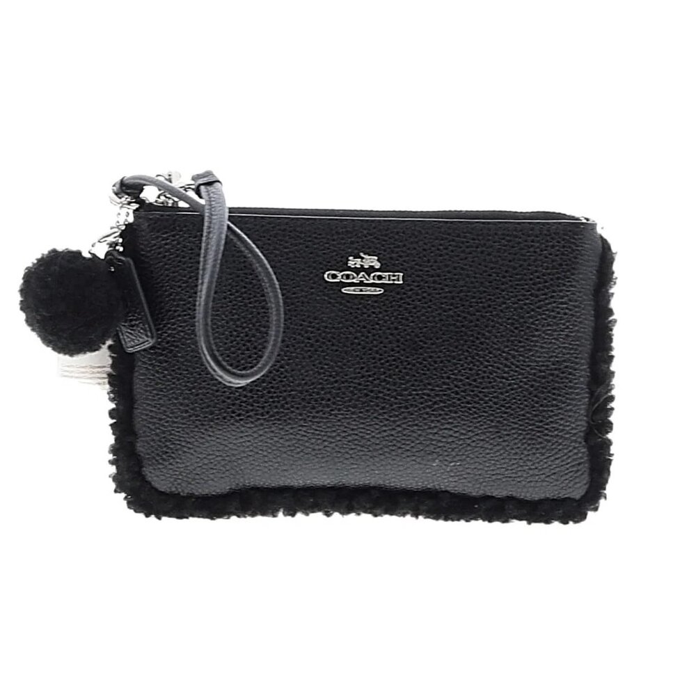 Coach Nolita Shearling Trim Wristlet - Picture 2 of 11